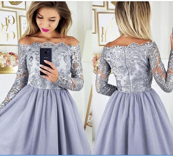 off shoulder silver 2020 homecoming dresses lace appliques long sleeves ruffles satin short prom dresses graduation abendkleider, Red
off shoulder silver 2020 homecoming dresses lace appliques long sleeves ruffles satin short prom dresses graduation abendkleider, Red
