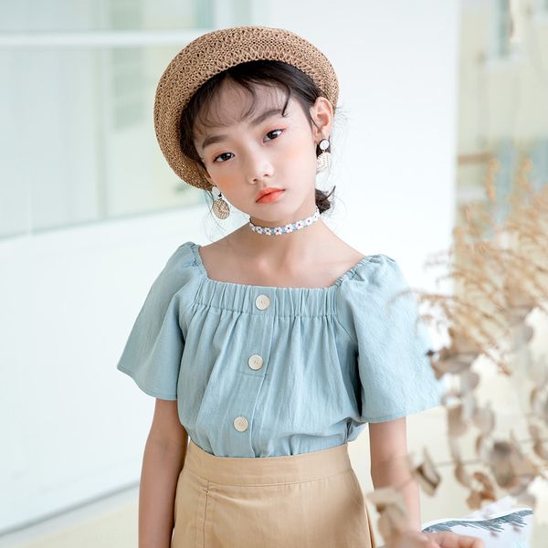 nfdkz girls cotton and linen t-shirt summer 2020 new zhongda pure color all-match casual wear korean base children's clothing childr, Blue
nfdkz girls cotton and linen t-shirt summer 2020 new zhongda pure color all-match casual wear korean base children's clothing childr, Blue