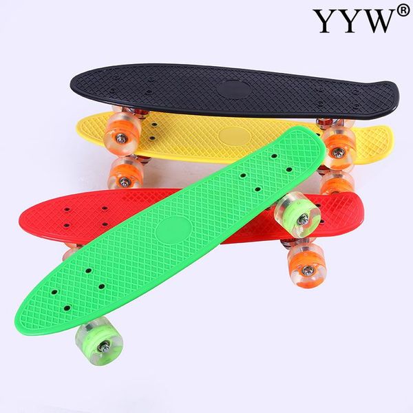 skateboard with led flashing wheels retro skateboard color fashion 56cm four-wheel mini longboard pastel color skate board
skateboard with led flashing wheels retro skateboard color fashion 56cm four-wheel mini longboard pastel color skate board