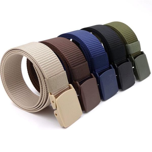 men female belts military nylon adjustable belt men outdoor travel tactical waist belt with plastic buckle for pants 130cm, Black;brown
men female belts military nylon adjustable belt men outdoor travel tactical waist belt with plastic buckle for pants 130cm, Black;brown