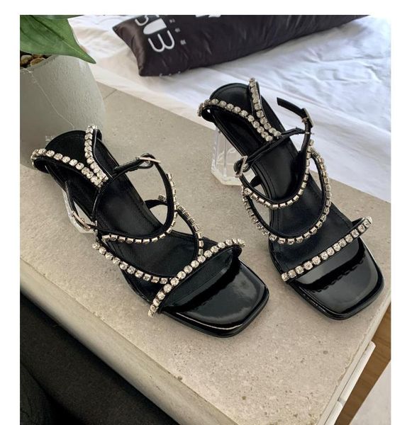 sandals summer femmes sandales for women crystal pvc clear high heels open toe shoes woman rhinestones decor slingbacks pumps, Black
sandals summer femmes sandales for women crystal pvc clear high heels open toe shoes woman rhinestones decor slingbacks pumps, Black
