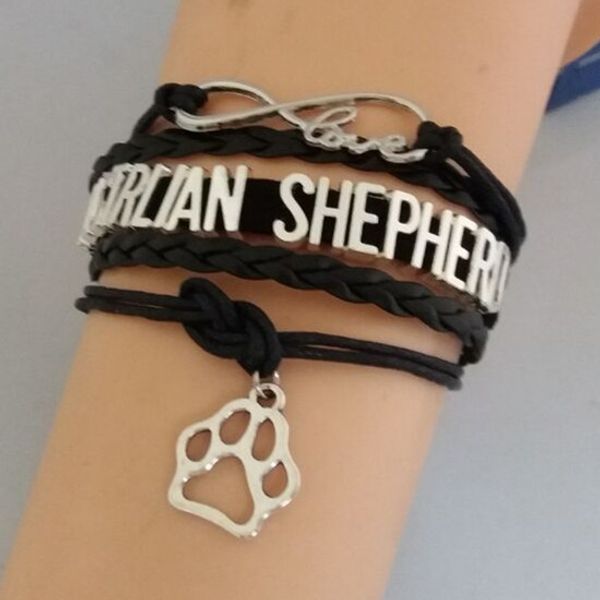 fashion infinity love charm bracelets dog paw australian shepherd bracelet & bangles jewelry dog lovers gifts, Golden;silver
fashion infinity love charm bracelets dog paw australian shepherd bracelet & bangles jewelry dog lovers gifts, Golden;silver