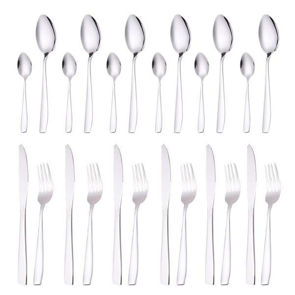 flatware sets 24pcs set stainless steel kitchen cutlery tableware dinnerware utensil with wooden case for party
flatware sets 24pcs set stainless steel kitchen cutlery tableware dinnerware utensil with wooden case for party