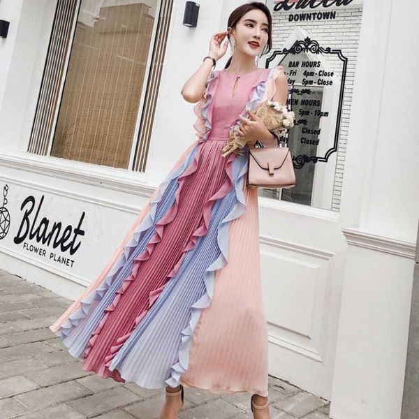 casual dresses 2021 rainbow color ruffle midi pleated chiffon dress women sleeveless woman party night summer for, Black;gray
casual dresses 2021 rainbow color ruffle midi pleated chiffon dress women sleeveless woman party night summer for, Black;gray