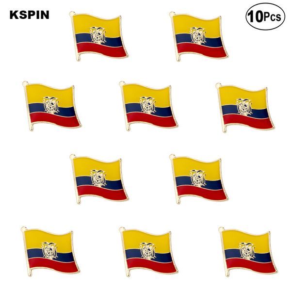 ecuador flag lapel pin flag badge brooch pins badges, Gray