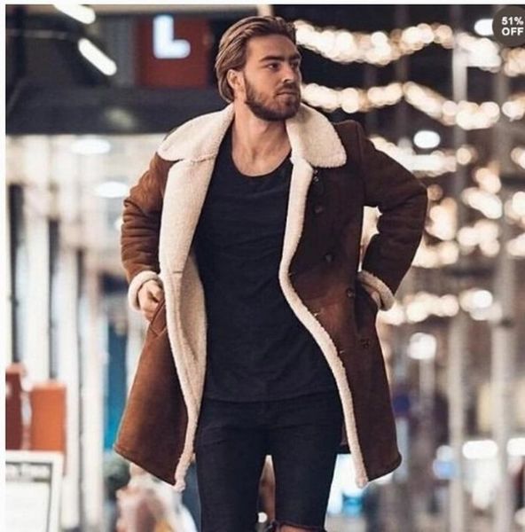 men's jackets 2021 winter fur fleece fashion trench coat overcoat male lapel warm fluffy long style solid jacket outerwear size 3xl, Black;brown
men's jackets 2021 winter fur fleece fashion trench coat overcoat male lapel warm fluffy long style solid jacket outerwear size 3xl, Black;brown