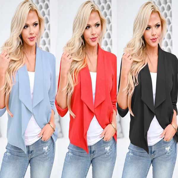 women's suits & blazers fashion suit coat 2021 spring and autumn slim fitting buttonless shawl top, White;black
women's suits & blazers fashion suit coat 2021 spring and autumn slim fitting buttonless shawl top, White;black