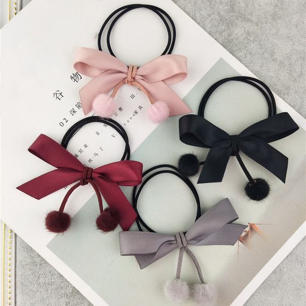 women simple solid bow fuax fur ball two layers elastic hair bands cute ponytail holder hair ropes rubber bands accessories, Slivery;white
women simple solid bow fuax fur ball two layers elastic hair bands cute ponytail holder hair ropes rubber bands accessories, Slivery;white