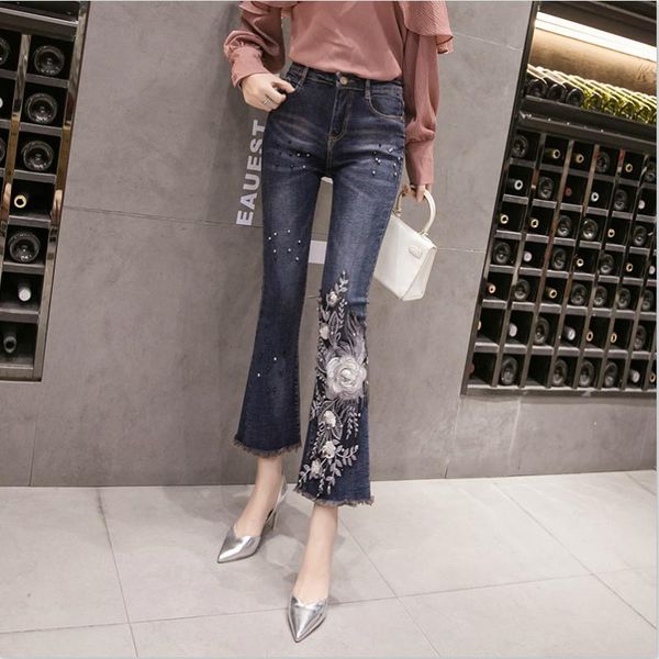 new autumn and winter women flare pants 2020 fashion ankle-length embroidery flares tassel jeans lady slim blue jeans
new autumn and winter women flare pants 2020 fashion ankle-length embroidery flares tassel jeans lady slim blue jeans