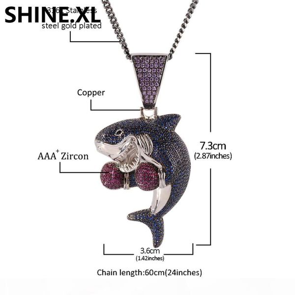 animal cartoon boxing shark pendant necklace purple color plated men hip hop bling jewelry gift wholesale, Silver
animal cartoon boxing shark pendant necklace purple color plated men hip hop bling jewelry gift wholesale, Silver