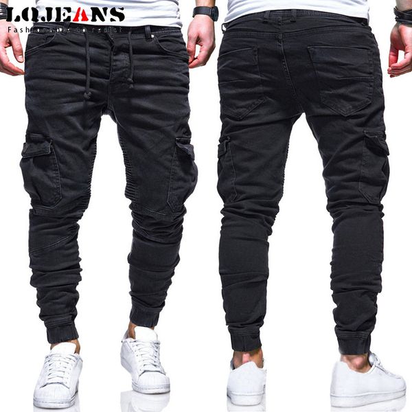 pleated fashionable jeanship hop hip hop hip men's jeansneutral jeans, Blue 
pleated fashionable jeanship hop hip hop hip men's jeansneutral jeans, Blue