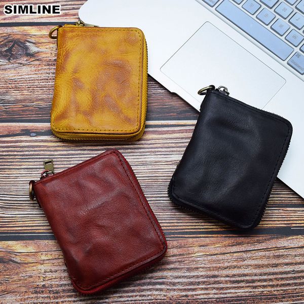 2019 genuine leather wallet women men vintage handmade short small bifold zipper wallets purse female male with coin pocket bag, Red;black
2019 genuine leather wallet women men vintage handmade short small bifold zipper wallets purse female male with coin pocket bag, Red;black