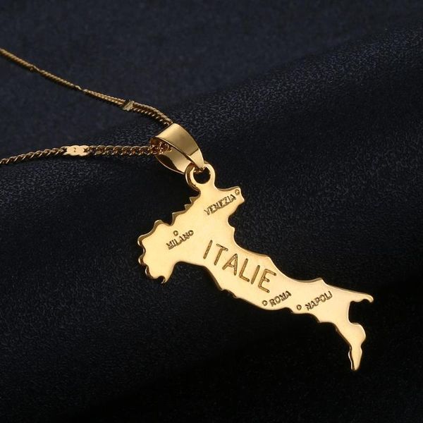 map of italie pendant necklace for women girl gold color italian map jewelry, Silver
map of italie pendant necklace for women girl gold color italian map jewelry, Silver