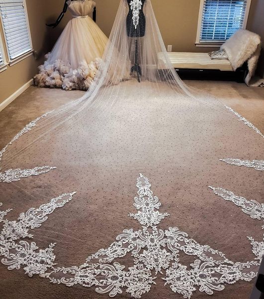 1t sparkly beaded wedding veils lace appliqued edge 3m long cathedral length bridal veil tulle with comb for women, Black
1t sparkly beaded wedding veils lace appliqued edge 3m long cathedral length bridal veil tulle with comb for women, Black