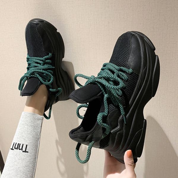 2020 thick bottom increased daddy shoes female ins tide super fire harajuku ulzzang mesh breathable women's shoes, Black
2020 thick bottom increased daddy shoes female ins tide super fire harajuku ulzzang mesh breathable women's shoes, Black
