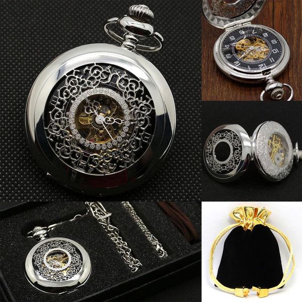 hand winding mechanical pocket watch sliver dial luxury men fob watches customized retro clock father present necklace reloj t200502, Slivery;golden
hand winding mechanical pocket watch sliver dial luxury men fob watches customized retro clock father present necklace reloj t200502, Slivery;golden