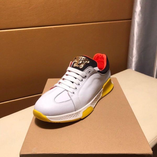 2020t high-end medusa leather low-casual trend men's shoes, stylish large size lace-up outdoor sports running shoes, size: 38-45, Black
2020t high-end medusa leather low-casual trend men's shoes, stylish large size lace-up outdoor sports running shoes, size: 38-45, Black