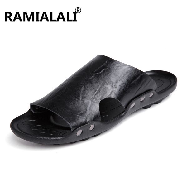 ramialali leather shoes summer men leather slippers fashion male slippers summer beach for men massage slipper, Black
ramialali leather shoes summer men leather slippers fashion male slippers summer beach for men massage slipper, Black