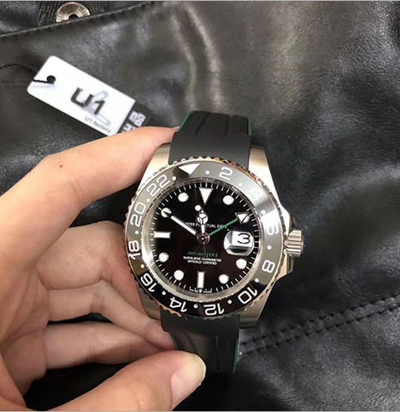 5 style u1 factory gmt ceramic bezel sapphire mens watch 40mm black dial luminous watches automatic mechanical rubber band wristwatches, Slivery;brown
5 style u1 factory gmt ceramic bezel sapphire mens watch 40mm black dial luminous watches automatic mechanical rubber band wristwatches, Slivery;brown