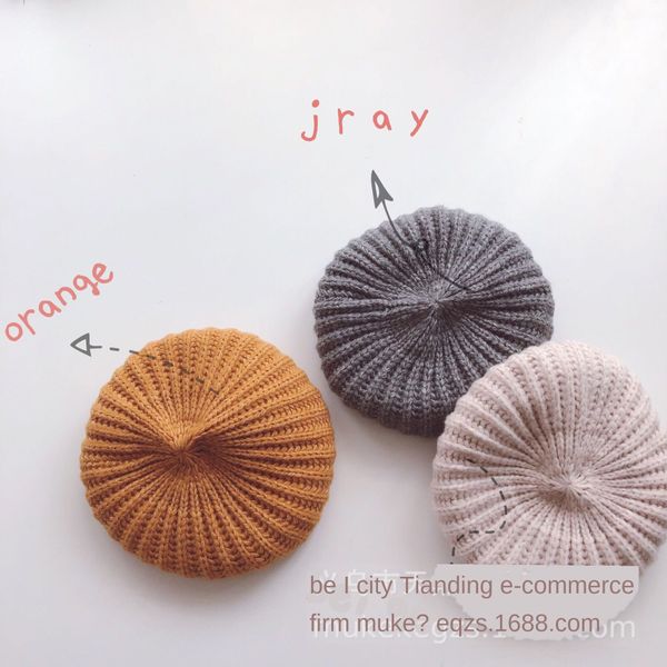 han feng hand-woven vertical bar beret knitted children's wool beret chao bao pumpkin knitted hat fashion hat, Blue;gray
han feng hand-woven vertical bar beret knitted children's wool beret chao bao pumpkin knitted hat fashion hat, Blue;gray