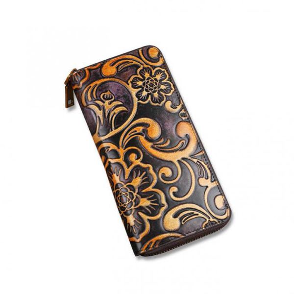 aber vintage wallet card holder 2020 new handmade embossed genuine leather women large clutch wallet printed phone purse, Red;black
aber vintage wallet card holder 2020 new handmade embossed genuine leather women large clutch wallet printed phone purse, Red;black