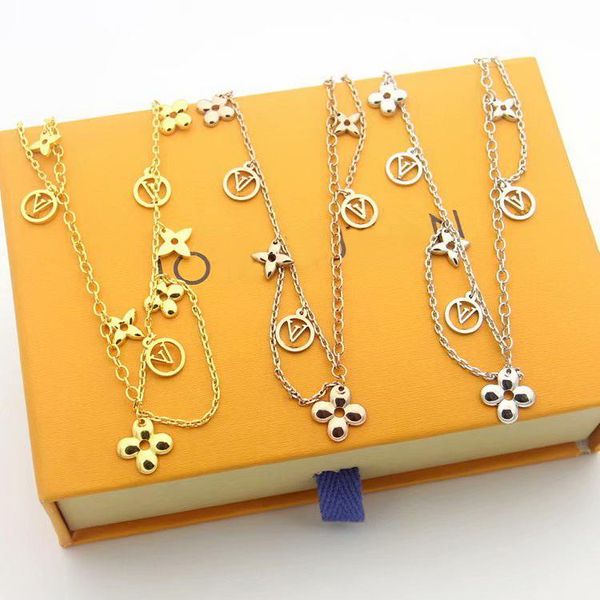 fashion jewelry sets lady 316l titanium steel four leaf flower v letter 18k plated gold double deck necklaces bracelet earrings 1pc, Black
fashion jewelry sets lady 316l titanium steel four leaf flower v letter 18k plated gold double deck necklaces bracelet earrings 1pc, Black