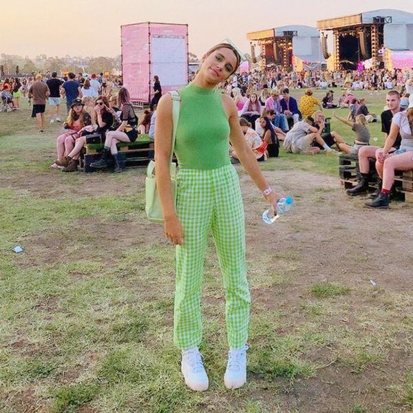 summer 2020 casual loose thin pants women's green plaid casual cotton high-waisted wide-leg pants, Black;white
summer 2020 casual loose thin pants women's green plaid casual cotton high-waisted wide-leg pants, Black;white
