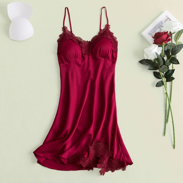 lace patchwork women nightdress intimate lingerie soft nightgown sleepwear sleeveless spaghetti strap nighty burgundy negligee, Black;red
lace patchwork women nightdress intimate lingerie soft nightgown sleepwear sleeveless spaghetti strap nighty burgundy negligee, Black;red