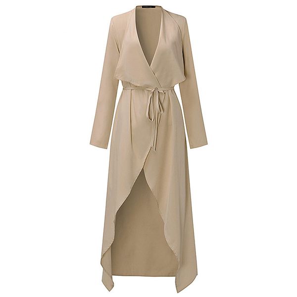 women's trench coats women fashion coat long cardigan spring belted solid casual ruffles elegant outerwear thin 5xl, Tan;black
women's trench coats women fashion coat long cardigan spring belted solid casual ruffles elegant outerwear thin 5xl, Tan;black
