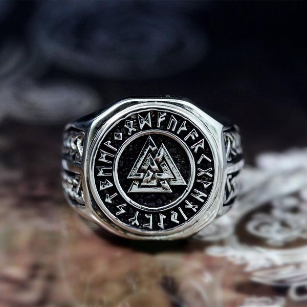 valknut symbol men's 316l stainless steel silver ring norse viking magic rune runic amulet jewelry gift
valknut symbol men's 316l stainless steel silver ring norse viking magic rune runic amulet jewelry gift