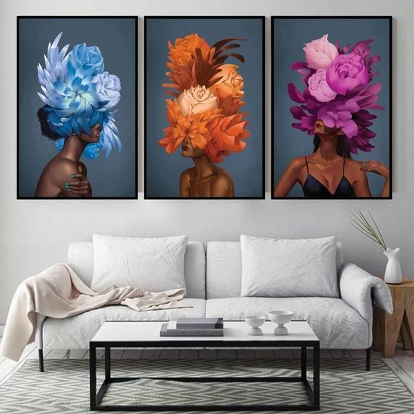 modern abstract flower girl black nude woman canvas painting nordic poster prints wall art for living room home decor (no frame
modern abstract flower girl black nude woman canvas painting nordic poster prints wall art for living room home decor (no frame