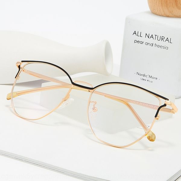 new large cat ear metal frame women's myopia anti-blue myopia glasses frame women's plain glasses, Silver
new large cat ear metal frame women's myopia anti-blue myopia glasses frame women's plain glasses, Silver