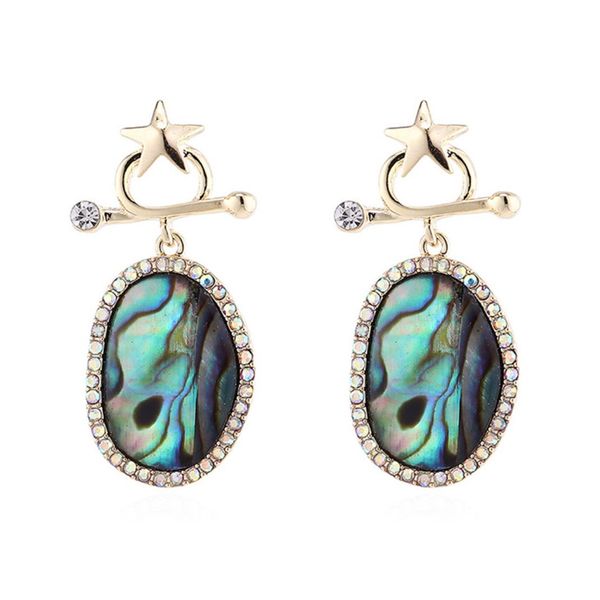 wholesale 10 pairs gold plated oval shape abalone shell with star dangle earrings for women transfer lucky gift jewelry, Silver
wholesale 10 pairs gold plated oval shape abalone shell with star dangle earrings for women transfer lucky gift jewelry, Silver
