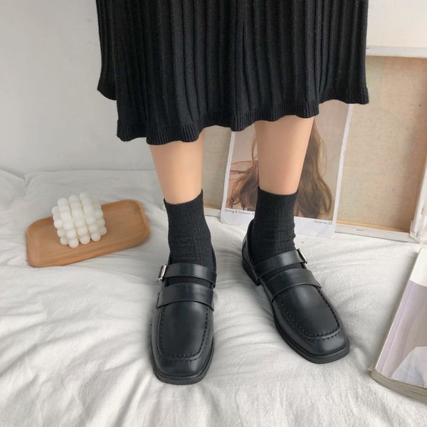 shoes woman 2020 british style square toe casual female sneakers oxfords women's autumn slip-on flats loafers with fur new, Black
shoes woman 2020 british style square toe casual female sneakers oxfords women's autumn slip-on flats loafers with fur new, Black