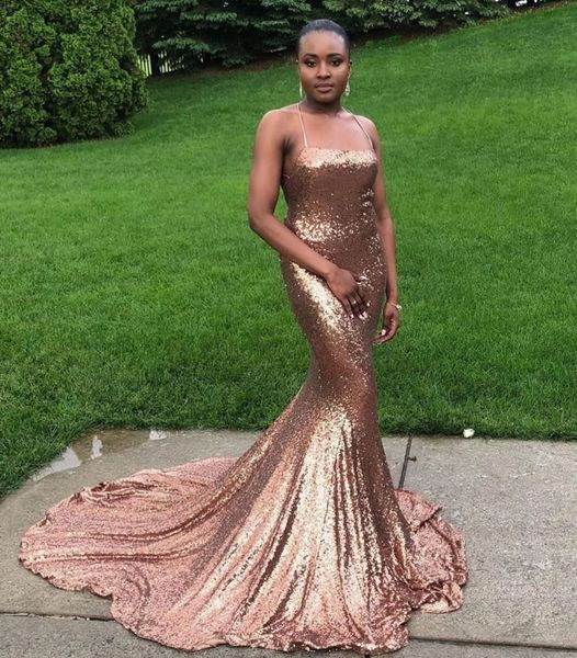 black girls rose gold sequined prom dresses woman's party wear eevning dresses long mermaid plus size dubai arabic formal gowns b116
black girls rose gold sequined prom dresses woman's party wear eevning dresses long mermaid plus size dubai arabic formal gowns b116