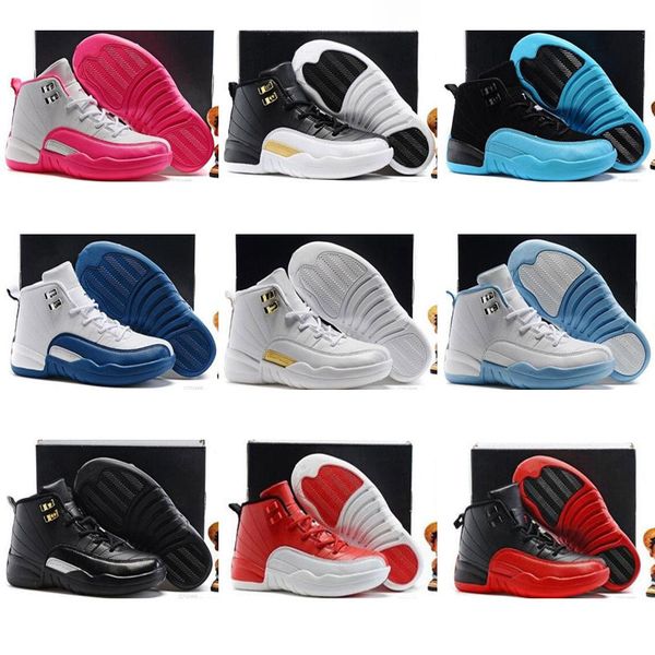 children's 12 basketball shoes kids athletic sports shoes for boy girls shoes size:28-35, Black
children's 12 basketball shoes kids athletic sports shoes for boy girls shoes size:28-35, Black