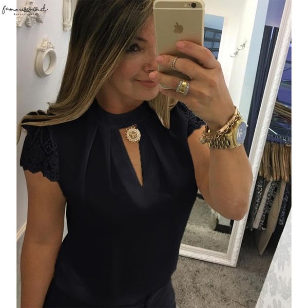 women blouses summer casual hollow chiffon short sleeve splice lace short sleeve blouse shirts blusas mujer de moda plus size, White
women blouses summer casual hollow chiffon short sleeve splice lace short sleeve blouse shirts blusas mujer de moda plus size, White