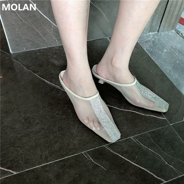 molan brand design 2020 autumn luxury rhinestone air mesh kitten heels pointed pumps ladies shoes slipper mules flip flops, Black
molan brand design 2020 autumn luxury rhinestone air mesh kitten heels pointed pumps ladies shoes slipper mules flip flops, Black
