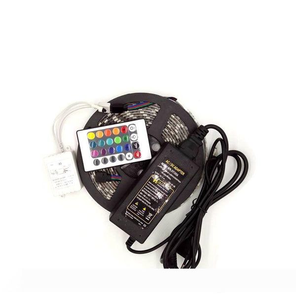 

Edison2011 5050 SMD RGB LED Strip Light 5m 300 Leds Waterproof + 24 key Controller+ Power Supply (12V 5A) Free DHL