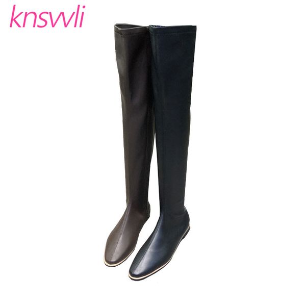 новый плоский над коленом boots женщина черный круглый toe stretch boots простота повседневный knight дизайнер thing high женщины, Black
новый плоский над коленом boots женщина черный круглый toe stretch boots простота повседневный knight дизайнер thing high женщины, Black