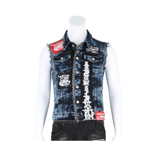 2019 autumn new fashion style button vest button decoration elastic men's denim vest, Black;white
2019 autumn new fashion style button vest button decoration elastic men's denim vest, Black;white