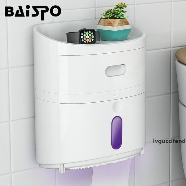 baispo portable toilet paper holder uv sterilization hygienic paper dispenser for bathroom home storage box bathroom accessories t200425
baispo portable toilet paper holder uv sterilization hygienic paper dispenser for bathroom home storage box bathroom accessories t200425