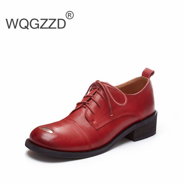genuine leather casual flats shoes women lace up retro oxfords shoes for women chaussure femme, Black
genuine leather casual flats shoes women lace up retro oxfords shoes for women chaussure femme, Black
