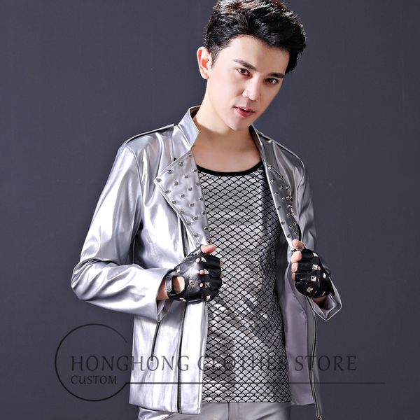m-6xl plus-size stage costumes dj silver coat male jazz singer personality han moderator saxophone costumes show, White;black
m-6xl plus-size stage costumes dj silver coat male jazz singer personality han moderator saxophone costumes show, White;black
