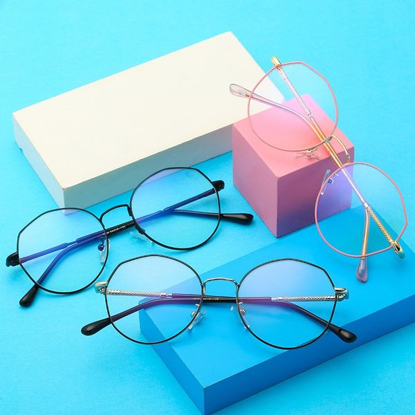 2019 polygon fine myopia leg plain ultra light metal glasses frame kick-off myopia glasses 1895, Silver
2019 polygon fine myopia leg plain ultra light metal glasses frame kick-off myopia glasses 1895, Silver