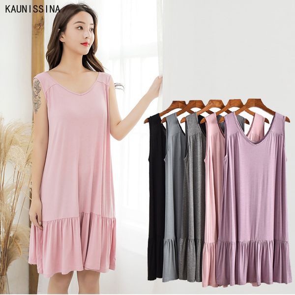 women's sleepwear loose summer nightgown large size sleeveless vest night dress modal bottoming shirt soft nighty nightdress, Black;red
women's sleepwear loose summer nightgown large size sleeveless vest night dress modal bottoming shirt soft nighty nightdress, Black;red
