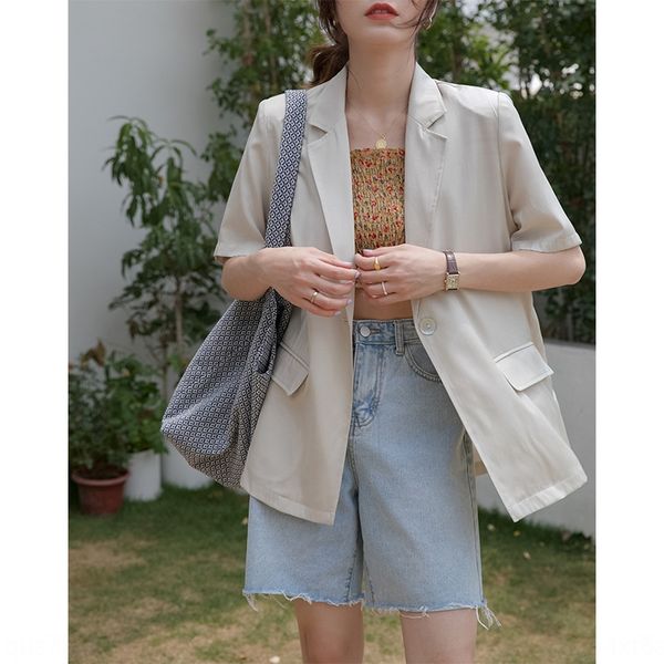 wei song small suit women's jacket jacket korean style loose casual 2020 summer thin short sleeve suit, White;black
wei song small suit women's jacket jacket korean style loose casual 2020 summer thin short sleeve suit, White;black