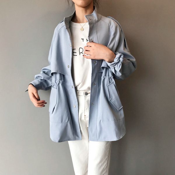 womens coats lapel with pocket full-sleeve simplee fashionable windbreaker women leisure soft stand collar korean clothes, Tan;black
womens coats lapel with pocket full-sleeve simplee fashionable windbreaker women leisure soft stand collar korean clothes, Tan;black