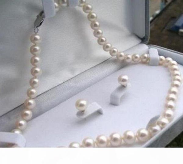 7-8mm south sea natural white pearl necklace earrings set 18inch 925 silver clasp
7-8mm south sea natural white pearl necklace earrings set 18inch 925 silver clasp