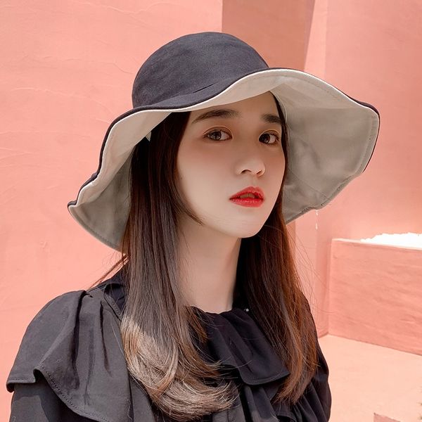 ins double-sided fisherman women' thin breathable fisherman hat sunscreen hatoutdoor vacation seaside sunscreen hat korean all-match, Blue;gray
ins double-sided fisherman women' thin breathable fisherman hat sunscreen hatoutdoor vacation seaside sunscreen hat korean all-match, Blue;gray